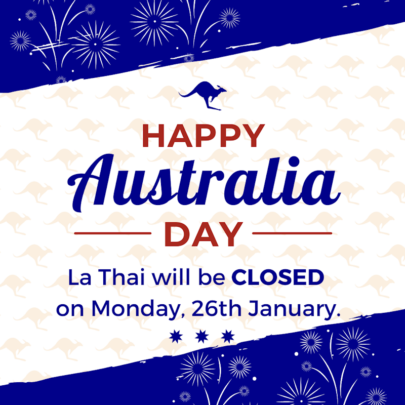 Australia Happy Republic Day - LaThai Closed